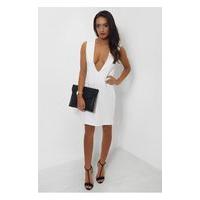 Haite White V Front Shift Dress