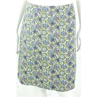 Handmade Size 14 Liberty Style Cornflower Blue, Lilac And Purple Floral Printed Skirt