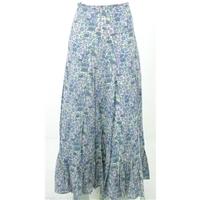 Handmade Size 10 Liberty Style Cornflower Blue, Lilac And White Skirt