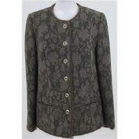 Hammerschmid, size 14 dark green & brown floral patterned jacket