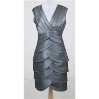 Harlow, size 12 silver grey layered sleeveless dress