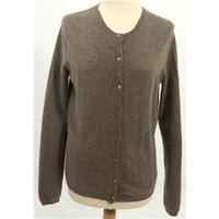 Harrods Size S High Quality Soft and Luxurious Pure Cashmere Taupe Cardigan