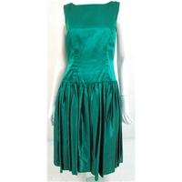 Handmade Size 12 Sea Green V Backed Dress