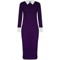 Hannah Fine Knitted Collared Midi Dress