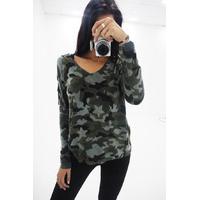 Harlie star camo printed jumper