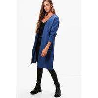 half rib sleeve midi cardigan navy