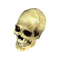 Halloween 2-in-1 Emulational Resin Skull Decoration - Yellow-white