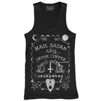 hail satan amp drink coffee tank size s