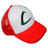 Hat/Cap Inspired by Pocket Monster Ash Ketchum Anime/ Video Games Cosplay Accessories Cap / Hat White / Red Terylene Male