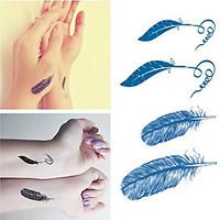 halloween feather tattoos stickers trendy waterproof small temporary t ...