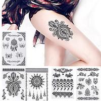 Hannah Black Lace High Quality Tattoo Stickers