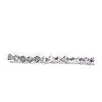 Half Silver Crystal Bicone Bead String 20 Pieces