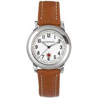 harwood watch silver opaline leather