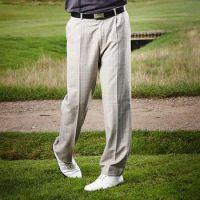 Harewood Beige and White POW Check Trouser