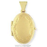 hand engraved oval locket