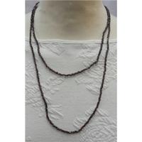 Handmade Brown Bead Necklace Unbranded - Size: X-Large - Brown - Necklace