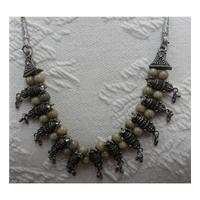 Handmade Bead Necklace with silver string Unbranded - Size: Medium - Metallics - Necklace