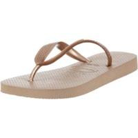 havaianas top metallic rosegold