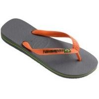 havaianas brasil logo steel greyneon orange