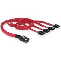 Hard drives Cable [1x mini SAS plug (SFF-8087) - 4x SATA plug 7-pin] 0.50 m Red Delock