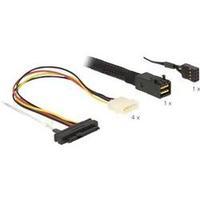 Hard drives Cable [1x mini SAS plug (SFF-8087) - 4x SAS socket (SFF-8482), Molex socket 4-pin] 1 m Black, White Delock