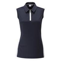 Harmony Sleeveless Polo Ladies 10 Navy / White