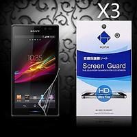 hd screen protector with dust absorber for sony xperia z3 3 pcs