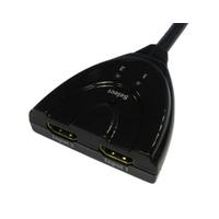 HDMI Auto/Manual Switch 3 Way attached Cable