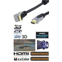 hdmi cable with ethernet high speed 14 right angle 075m 3d tv