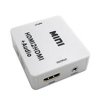 HDMI to HDMIAudio Adapter Box HD HDMI Adapter With Power