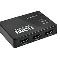 HDMI V1.4 3X1 HDMI Switch(3 in 1 out) Support 3D 1080P