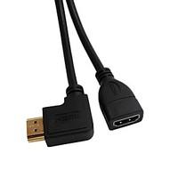 HDMI Cable Right Turn HDMI Male to Female Extension Cable V1.4 Gold-Plated 1080P