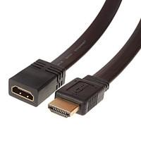 HDMI V1.4 to HDMI V1.4 M/F Cable Flat-Type Black(0.5M)