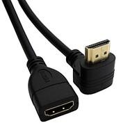 HDMI V1.4 Cable HDMI Male to Female Bending Down Extension Cord Gold-Plated 1080P