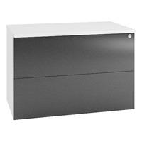 HD Range 2 Draw Side Filing Cabinet Grey Anthracite Professional Assembly Included