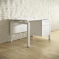 HD Range Bench Rectangular Desk with Single Pedestal Frost White 160cm Professional Assembly Included