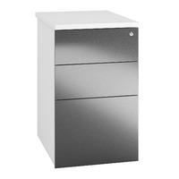 hd range 3 drawer desk high pedestal 80cm grey anthracite self assembl ...