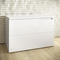 HD Range 2 Draw Side Filing Cabinet Frost White Self Assembly Required