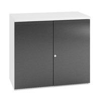 HD Range 2 Door Low Storage Unit Grey Anthracite Self Assembly Required