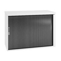 HD Range Low Tambour Storage Unit Grey Anthracite Self Assembly Required