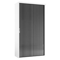 HD Range Tall Tambour Storage Unit Grey Anthracite Self Assembly Required