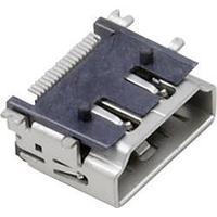 HDMI connector Socket, horizontal mount Number of pins: 19 Silver BKL Electronic 907006 1 pc(s)