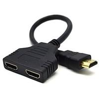 hdmi 1 to 2 splitter cable male to female mf 1 in 2 out adapter conver ...