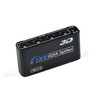 HDMI SPlitter 1X4 split Full HD 3D 1.4 one HDMI input to 4 HDMI output with power cable For Audio HDTV 1080P Vedio DVD