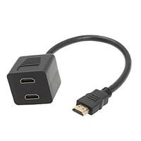 HDMI Splitter 1 to 2 Y type Extension Cable Adapter for PC HD TV DVB PS3 1080P