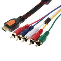 hdmi to 5 rca 5rca adapter av cableblack 15m