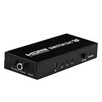 HDMI Switcher Splitter 3x1 Metal House with MHL Input and 3.5mm Audio Output Toslink/Coaxial Output 4Kx2K 1080P 3D