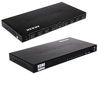 HDMI Splitter 1x8 4K2K One HDMI Input Eight HDMI Output Metal House with 12V DC Support Long Distance 4K Signal Output