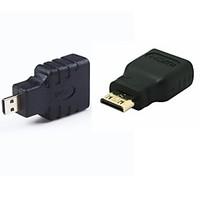 HDMI Female to MINI HDMI Male HDMI to Micro HDMI Male Adapter Converter Set/2pcs(1xMINI HDMI1xMicro HDMI)