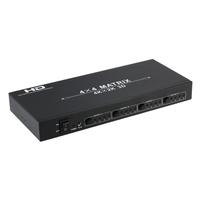 HDM-944 HD Matrix 4 * 4 Switch Adapter 4 Inputs 4 Outputs Support UHD 4K 3D for PS4 PS3 Blue-Ray DVD player to HD Monitor